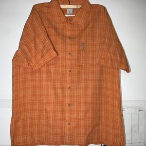 Orange Columbia XL XLarge Short Sleeve Button Down
